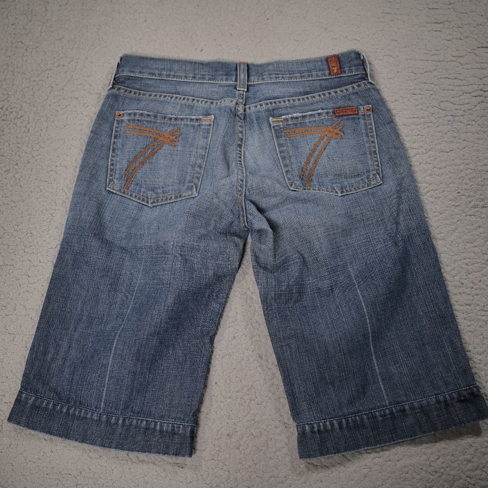 7 For All Mankind DOJO Shorts Bermuda Jean Shorts Denim Jorts Womens 26